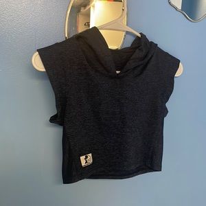 Navy blue crop hoodie